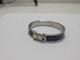 Hermes Clic Cadenas Bracelet Blue Enamel Silver St1109 Made In France