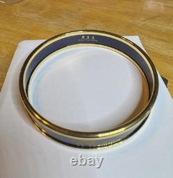 Halcyon Days Blue & Gold Enamel Elephant Bangle Bracelet Signed