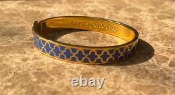 Halcyon Days Blue/gold Enamel Bangle Bracelet