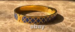 Halcyon Days Blue/gold Enamel Bangle Bracelet