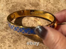 Halcyon Days Blue/gold Enamel Bangle Bracelet