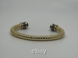 Halcyon Days Minoan Torque Cobalt & Gold Bangle