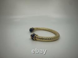 Halcyon Days Minoan Torque Cobalt & Gold Bangle