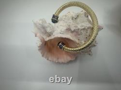 Halcyon Days Minoan Torque Cobalt & Gold Bangle
