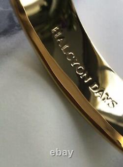 Halcyon Days NEW blue and gold cloisonné enamel bracelet-free shipping