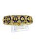 Handmade Antique 18kt 750 Yellow Gold Blue Enamel & Diamond Linked Bracelet