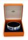 Hermes Bangle Bracelet Blue Enamel Sailing Boat Ship & Sun Gold Rim Withbox