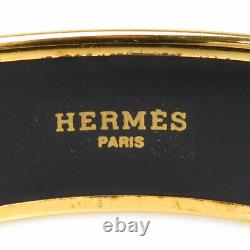 Hermes Bangle Bracelet Enamel Metal Gold Blue Multicolor