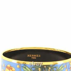 Hermes Bangle Bracelet Printed Enamel Wide