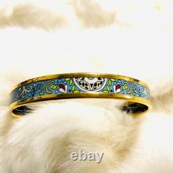 Hermes Bangle Enamel Emile bangle PM bracelet, light blue, cloisonne No Box