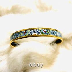 Hermes Bangle Enamel Emile bangle PM bracelet, light blue, cloisonne No Box