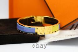 Hermes Blue Enamel Brides De Gala Bangle Bracelet+Gift receipt- Used once