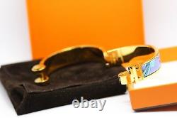 Hermes Blue Enamel Brides De Gala Bangle Bracelet+Gift receipt- Used once