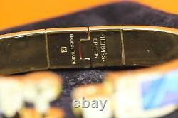 Hermes Blue Enamel Brides De Gala Bangle Bracelet+Gift receipt- Used once