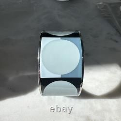 Hermes Blue Geometric Enamel Wide Bangle Bracelet Hermes Blue Geometric Enamel Wide Bangle Bracelet