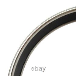 Hermes Caleche Bangle Bracelet Email PM Silver Blue Enamel Horse