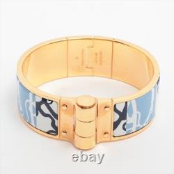 Hermès Charnière Bracelet Enamel Navy Blue