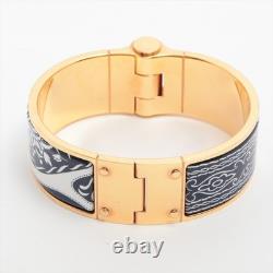 Hermès Charnière Bracelet Enamel Navy Blue