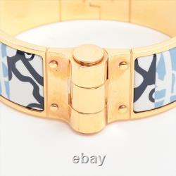 Hermès Charnière Bracelet Enamel Navy Blue
