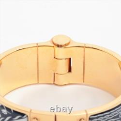 Hermès Charnière Bracelet Enamel Navy Blue