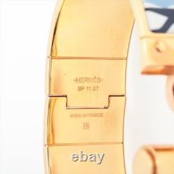 Hermès Charnière Bracelet Enamel Navy Blue