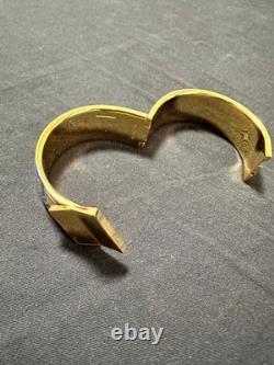 Hermes Clic Clac Enamel Bangle Bracelet Blue Gold Hardware