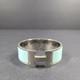 Hermes Clic Clac H Bracelet Silver Enamel Light Blue Wide Pm 100% Authentic