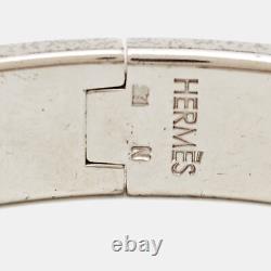 Hermes Clic H Blue Enamel Palladium Plated Bracelet