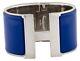 Hermès Clic H Bracelet Blue Enamel Never Worn