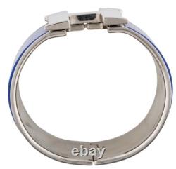 Hermès Clic H Bracelet Blue Enamel Never Worn