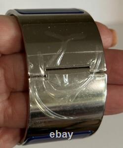 Hermès Clic H Bracelet Blue Enamel Never Worn