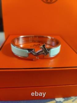 Hermes Clic H Bracelet Blue/Silver