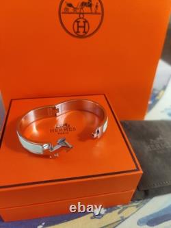 Hermes Clic H Bracelet Blue/Silver