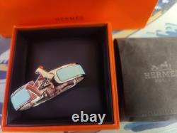 Hermes Clic H Bracelet Blue/Silver