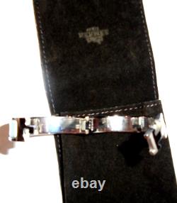 Hermes Clic H Bracelet Enamel Narrow palladium-plated hardware Turquoise color