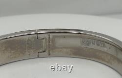 Hermes Clic H Horse Blue Enamel 6.25 Bangle Bracelet