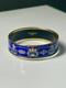 Hermes Emaille Blue Enamel Gold Plated Bangle Bracelet