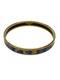 Hermes Enamel Bangle Blue Ribbon Pattern Bracelet 0.9cm Size 19.5