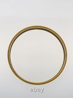 Hermes Enamel Bangle Blue Ribbon Pattern Bracelet 0.9cm Size 19.5