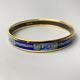 Hermes Enamel Bangle Pm Bracelet Blue Cloisonné From Japan