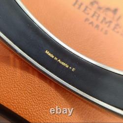 Hermes Enamel Bracelet Blue 66mm Diameter with Included Pouch Collectible