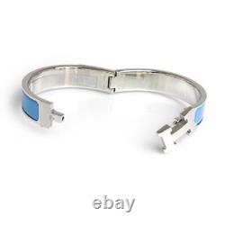 Hermes Enamel Bracelet Blue Width 1.2cm Arm circumference 16.8cm 35g France new