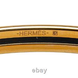 Hermes Enamel Cloisonn Bracelet Gold Light Blue Plated Ladies HERMES Used
