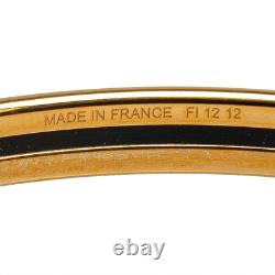 Hermes Enamel Cloisonn Bracelet Gold Light Blue Plated Ladies HERMES Used