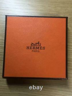 Hermes Enamel Cloisonne Bangle Bracelet Lion Printed Diameter 2.6 in. With Box