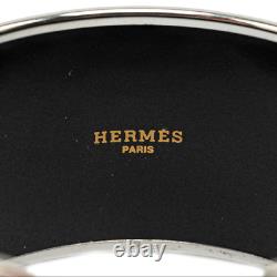 Hermes Enamel Cloisonné Elephant Wide Bangle Bracelet Blue Japan Used