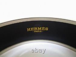 Hermes Enamel Email GM Logo Bangle Bracelet Blue 19cm