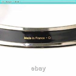 Hermes Enamel Emaile PM Bangle Bracelet Blue x Green x Silver Ladies Jewelry