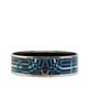 Hermes Enamel Gm Cloisonn&eacute; Bracelet Silver Blue Metal Women's
