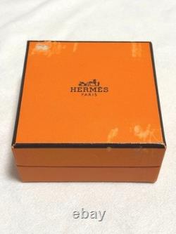 Hermes Enamel PM Bangle Bracelet Blue Silver Authentic Vintage withBox